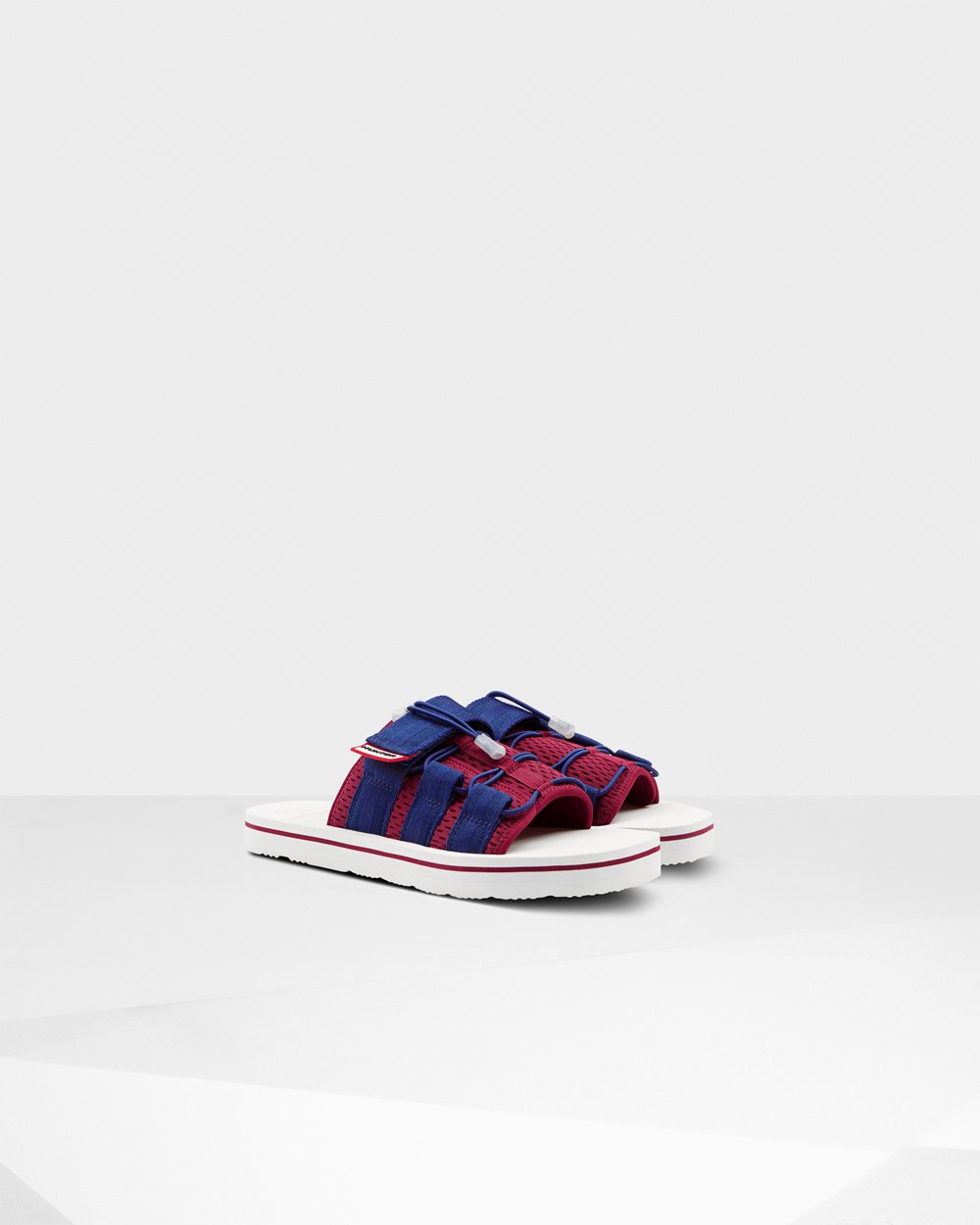 Slippers Heren - Hunter Original Beach - Wit/Rood/Blauw - 21JXQOYRN